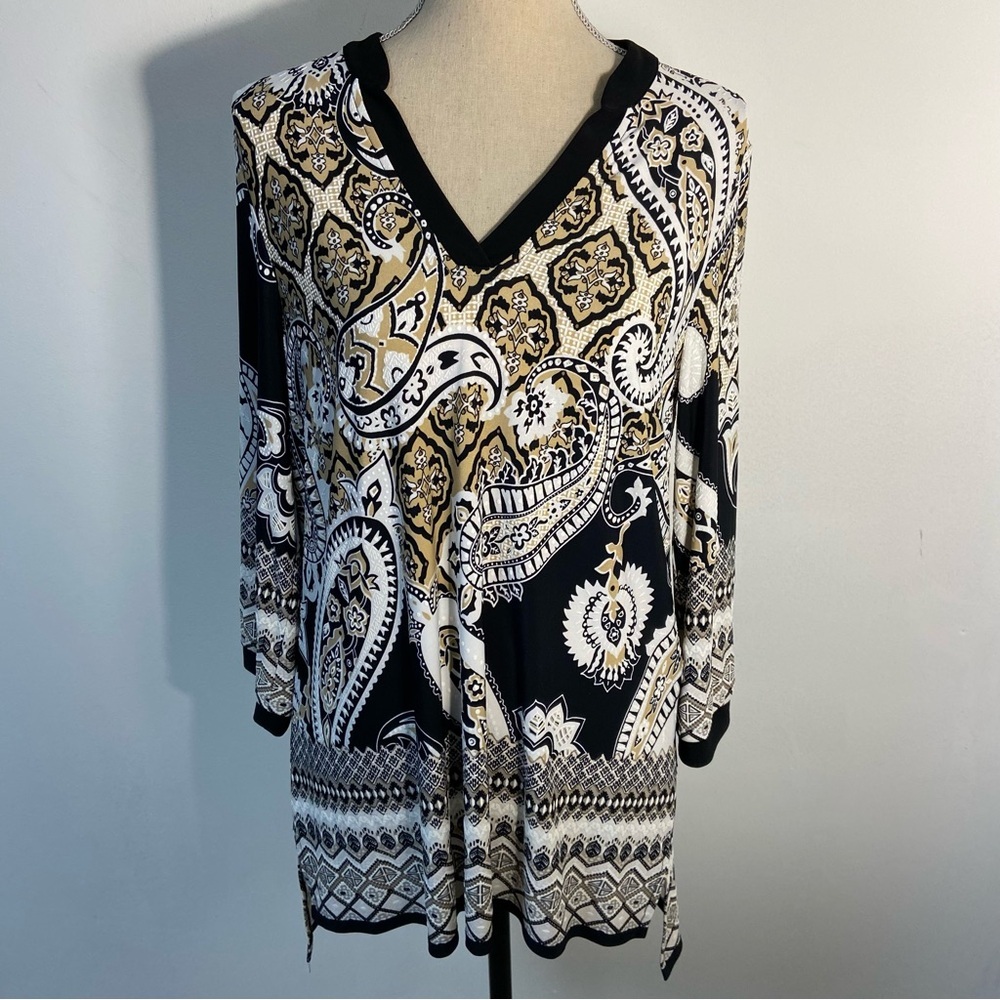 Joseph Ribkoff Women’s Tunic Top Polyester Blend Size 10 Designer Classic New - Picture 4 of 12